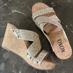 XOXO platform studded slide sandals size 7M